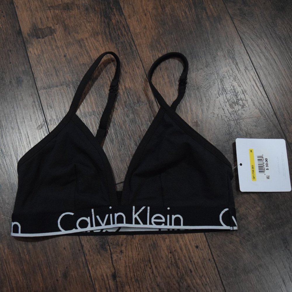 'Calvin Klein ID' Black Bralette